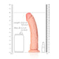 REALROCK Realistic Regular Curved Dildo with Suction Cup - Flesh 23cm (9") Dong