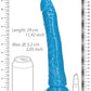 Shots Toys | REALROCK 28cm Slim Glow in the Dark Neon - Blue (10") Dildo Dong