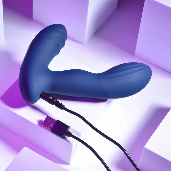 Playboy Pleasure PLEASURE PLEASER Blue USB Vibrating Prostate Massager Wireless