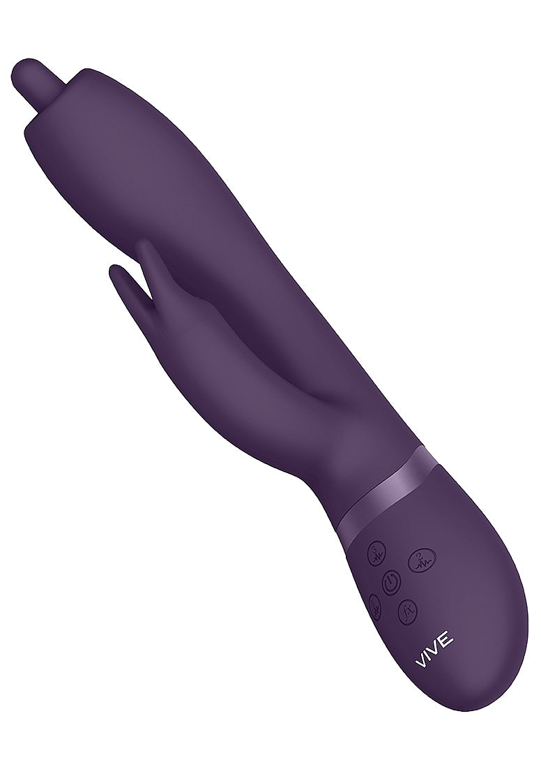 Shots Toys | VIVE Nilo - Rechargeable Rabbit Vibrator w/ Swirling Tip Purple