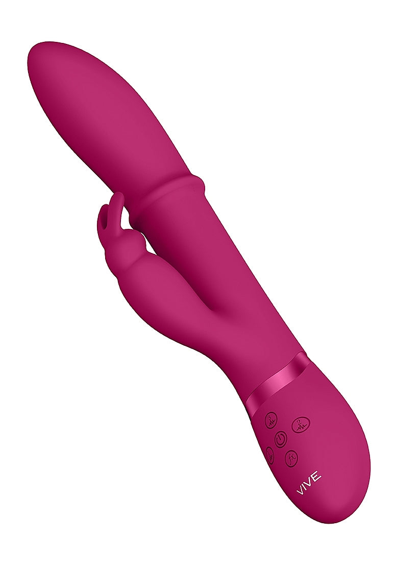 Shots Toys | VIVE Halo G-Spot Rabbit Vibrator with Stimulating Ring Pink