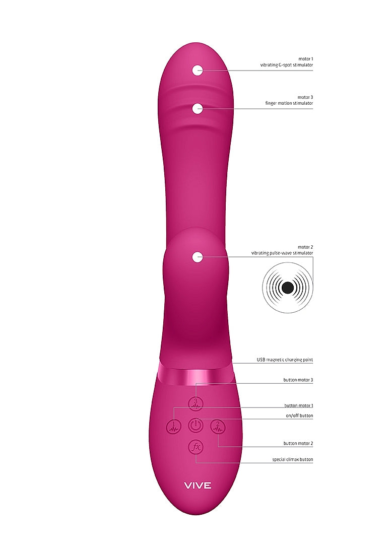 Shots Toys | VIVE Tani Bendable Pulse Wave Rabbit Vibrator Pink