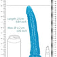 Shots Toys | REALROCK 25cm Slim Glow in the Dark Neon - Blue (9") Dildo Dong