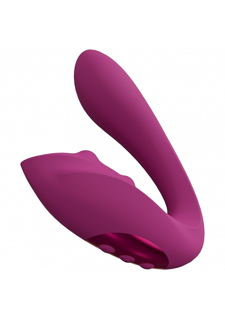 Shots Toys | VIVE Yumi Triple Motor G-Spot Finger Motion Vibrator and Flickering Tongue Stimulator Pink