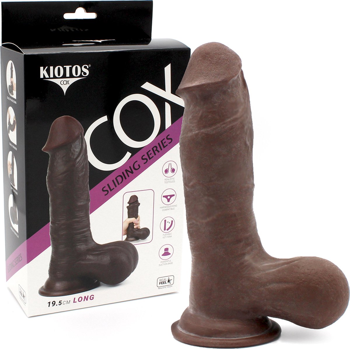 O-Products | Kiotos Cox Sliding Skin Dildo 19.5cm Black