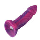 HiSmith - 8" Silicone Vibrating Pink and Purple Dildo (KlicLoc)