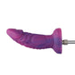 HiSmith - 8" Silicone Vibrating Pink and Purple Dildo (KlicLoc)