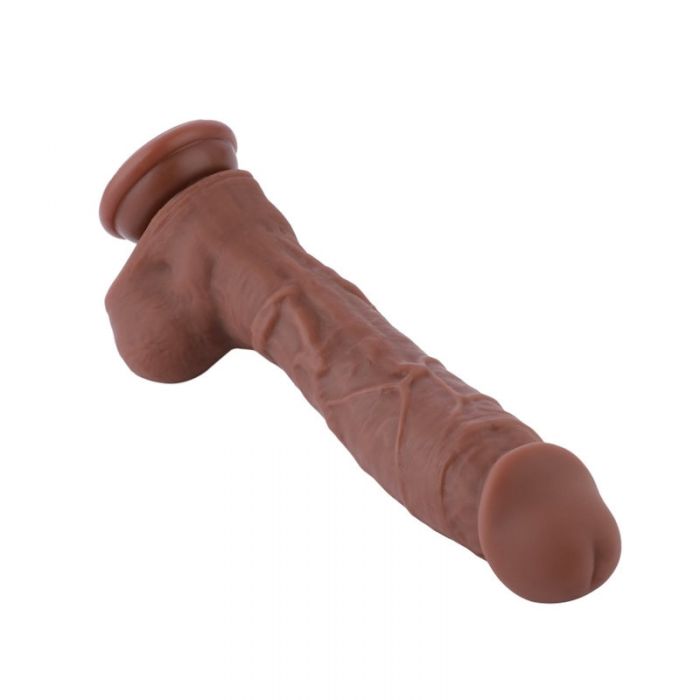 HiSmith - 9" Silicone Brown Dildo (KlicLok)