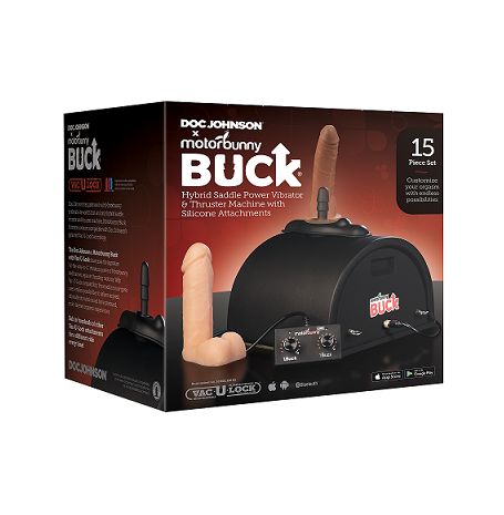 Doc Johnson x MotorBunny - Buck with Vac-U-Lock w App Control - 15 Piece Set