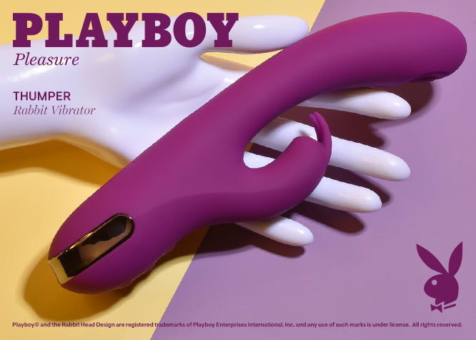 Playboy Pleasure THUMPER Purple 21.9cm USB Rechargeable Rabbit Vibrator