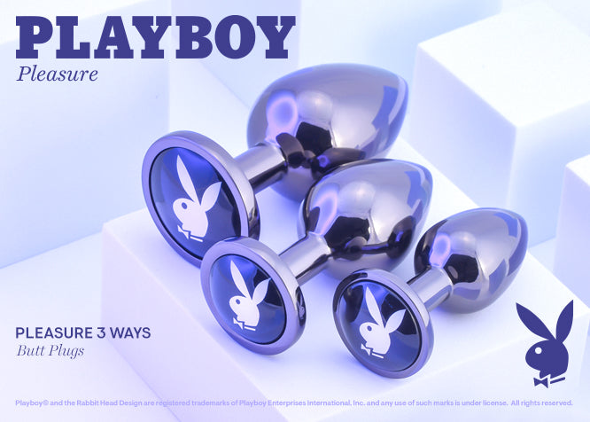 Playboy Pleasure PLEASURE 3 WAYS Metal Butt Plugs - Set of 3 Sizes