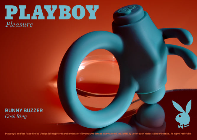 Playboy Pleasure BUNNY BUZZER Green USB Rechargeable Vibrating Cock Ring