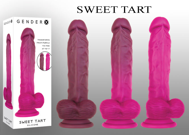 Gender X SWEET TART Purple/Pink 21cm Colour Changing Dong Dildo