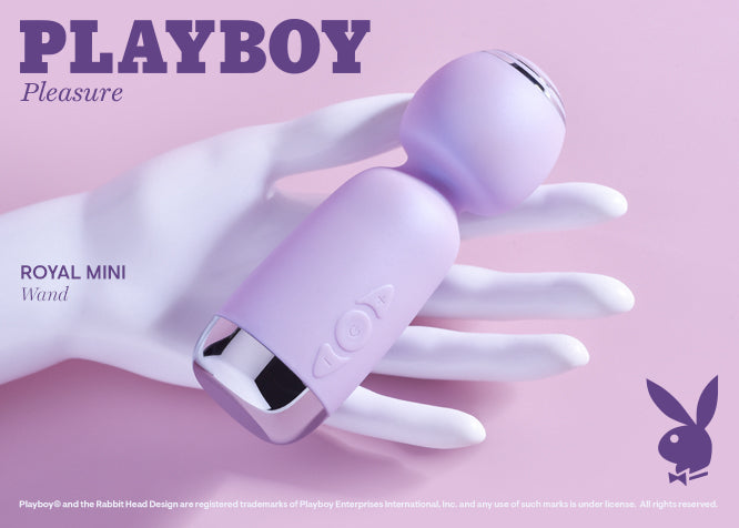 Playboy Pleasure ROYAL MINI Lilac 12.5cm USB Rechargeable Mini Wand Vibrator