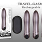 Evolved Travel-Gasm Gray 9cm USB Rechargeable Bullet Vibrator with Travel Case