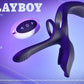 Playboy Pleasure The 3 Way Black USB Rechargeable Vibrating Cock Ring with Wireless Remote