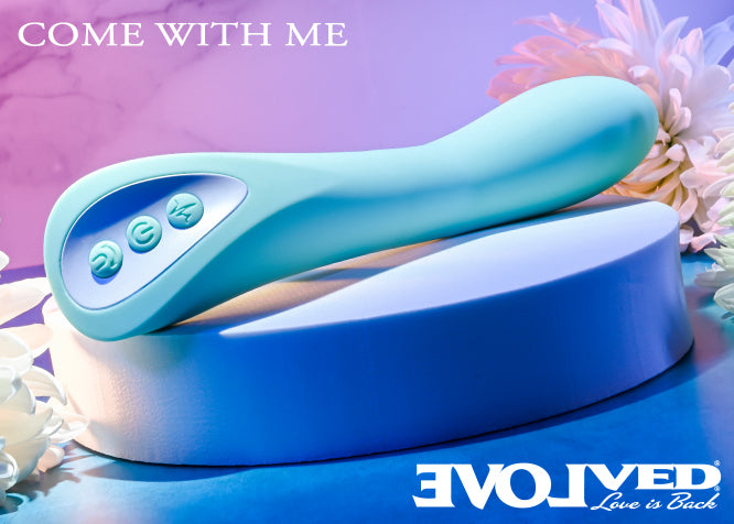 Evolved COME WITH ME Teal 20.3cm USB Rechargeable Vibrator with Flicking Head