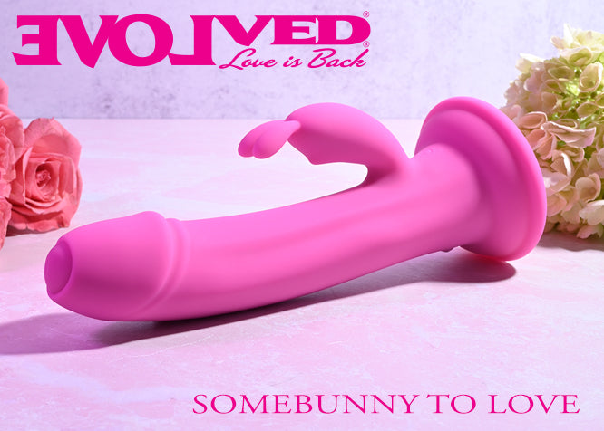 Evolved SOMEBUNNY TO LOVE Pink 19.7cm USB Rechargeable Rabbit Vibrator