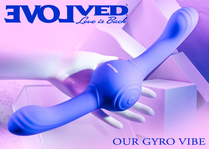 Evolved OUR GYRO VIBE Purple 29.5cm USB Rechargeable Super Double Vibrator