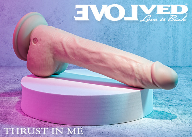 Evolved THRUST IN ME LIGHT Flesh 23.5cm USB Rechargeable Thrusting Dong Dildo