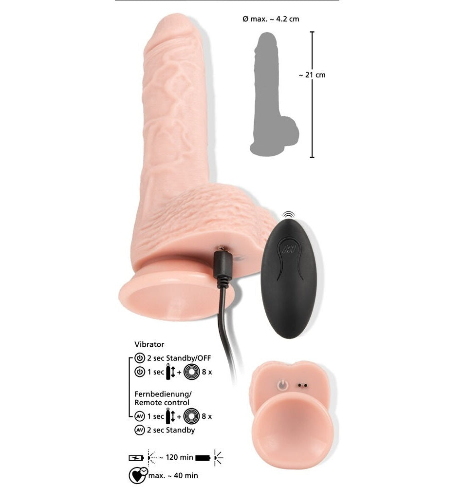 Orion | You2Toys RC Medical Silicone Vibrating & Thrusting Dildo Vibrator with Remote