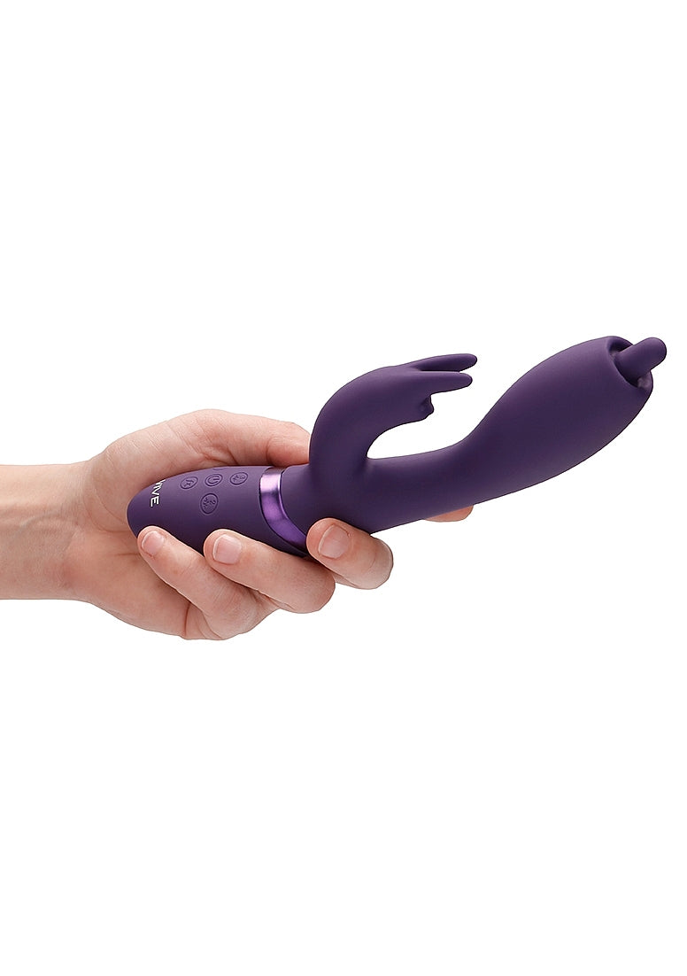 Shots Toys | VIVE Nilo - Rechargeable Rabbit Vibrator w/ Swirling Tip Purple