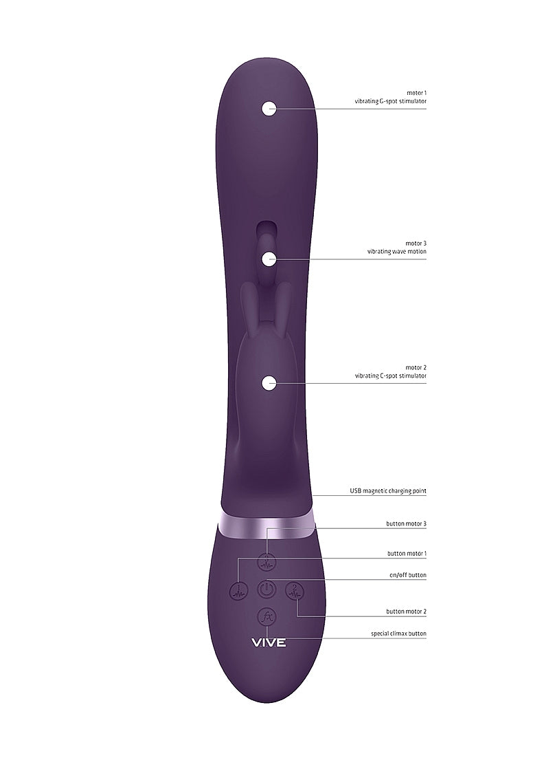 Shots Toys | VIVE Tama Flickering Rabbit Vibrator Purple