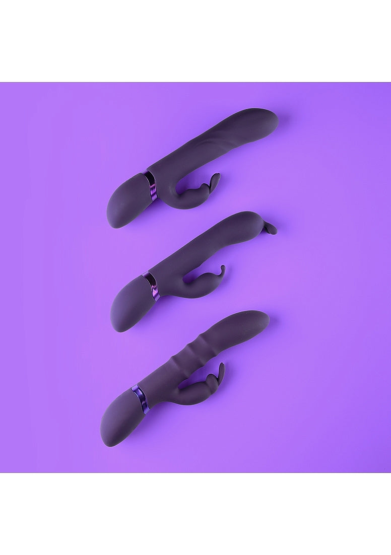 Shots Toys | VIVE Gada Bunny Ear G-Spot & Pulse Wave Shaft Rabbit Vibrator Purple