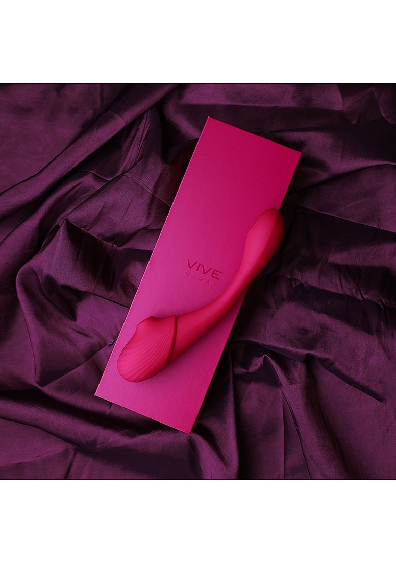 Shots Toys | VIVE Mirai Double Ended Pulse Wave & Air Wave Bendable Vibrator Pink