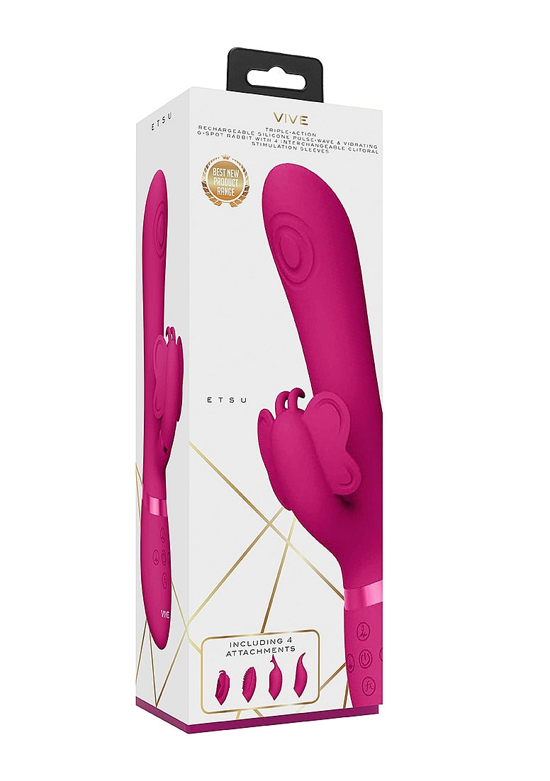 Shots Toys | VIVE Etsu Rabbit Vibrator with Interchangeable Attachments Pink