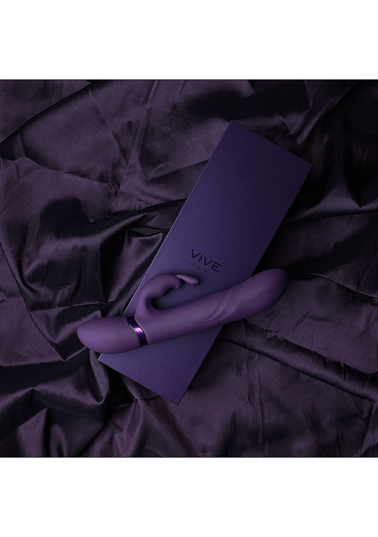 Shots Toys | VIVE Nari Vibrating and Rotating Beads, G-Spot Rabbit Vibrator Purple