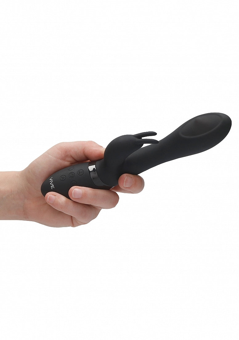 Shots Toys | VIVE Mira Spinning G-Spot Rabbit Vibrator Black