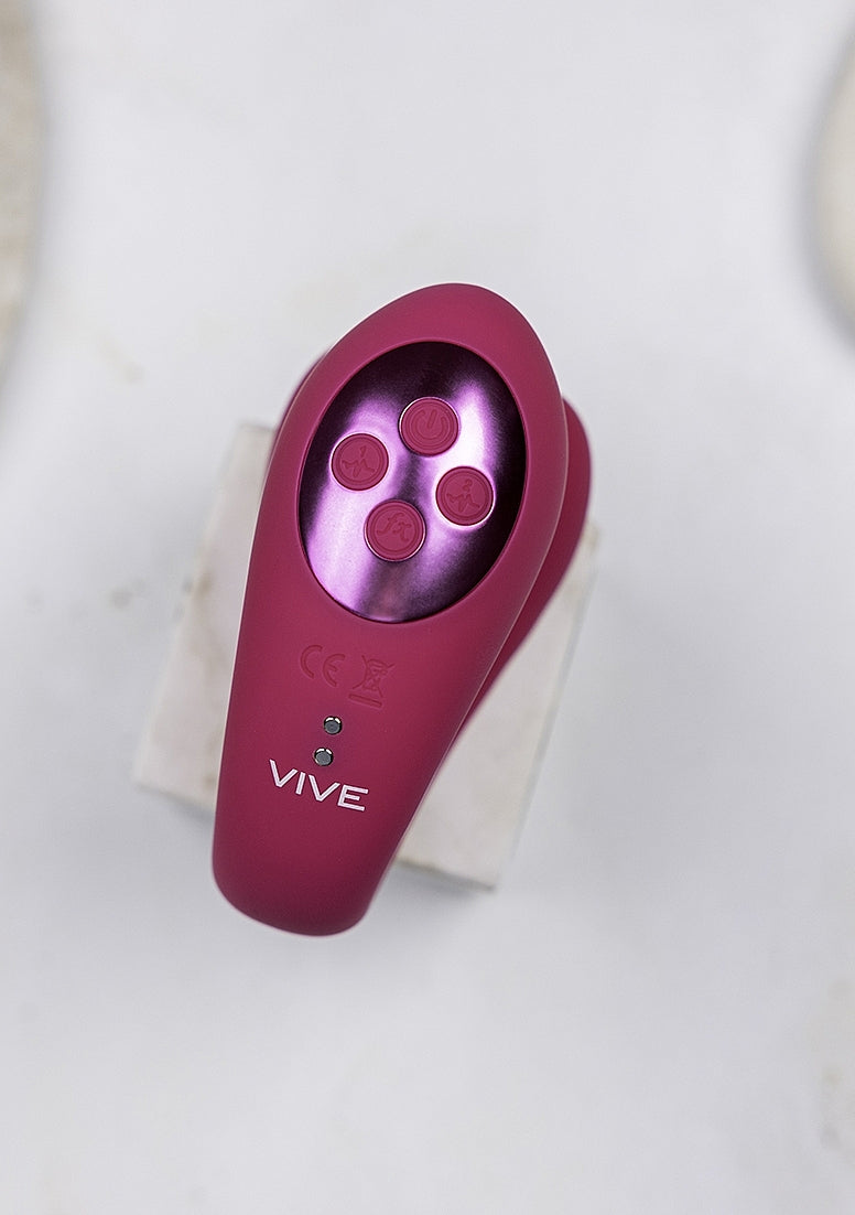 Shots Toys | VIVE Yoko Triple Action Vibrating Dual Prongs & Pulse Wave Pink