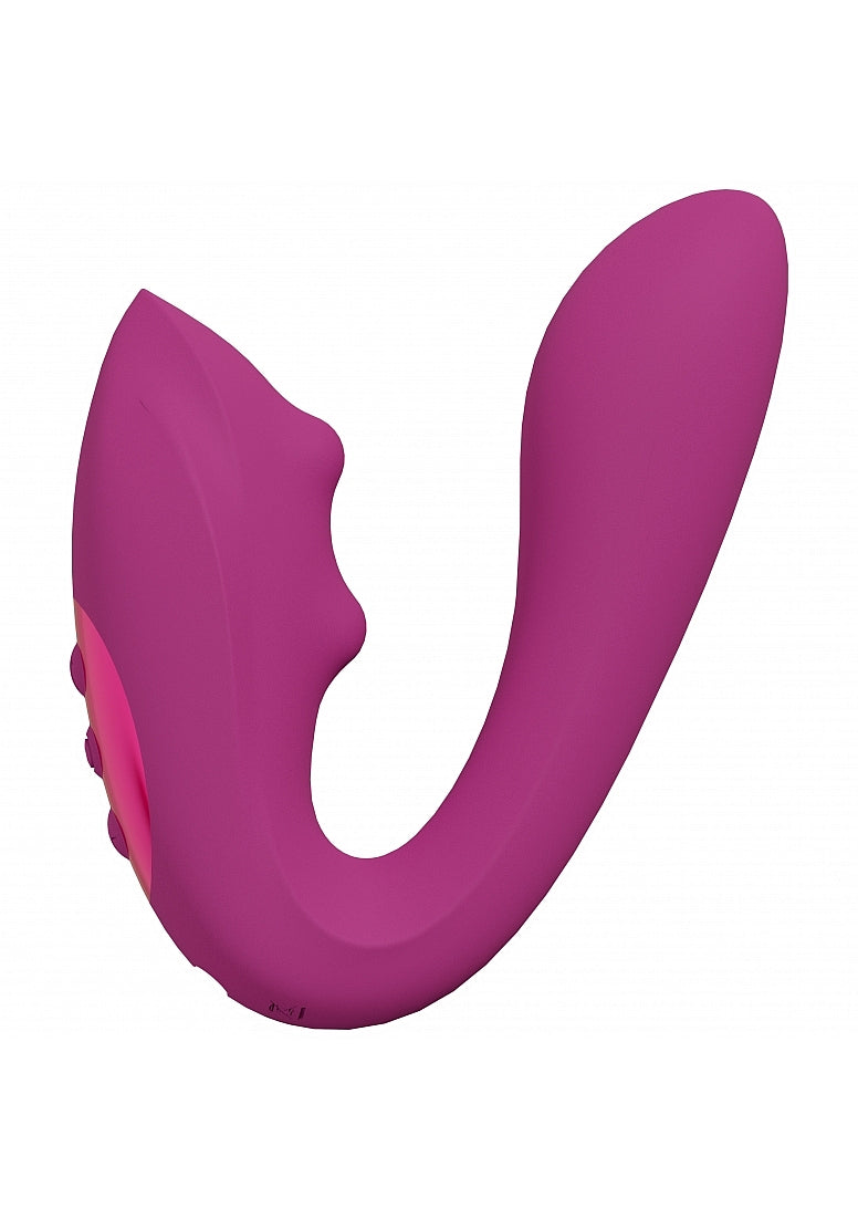 Shots Toys | VIVE Yumi Triple Motor G-Spot Finger Motion Vibrator and Flickering Tongue Stimulator Pink