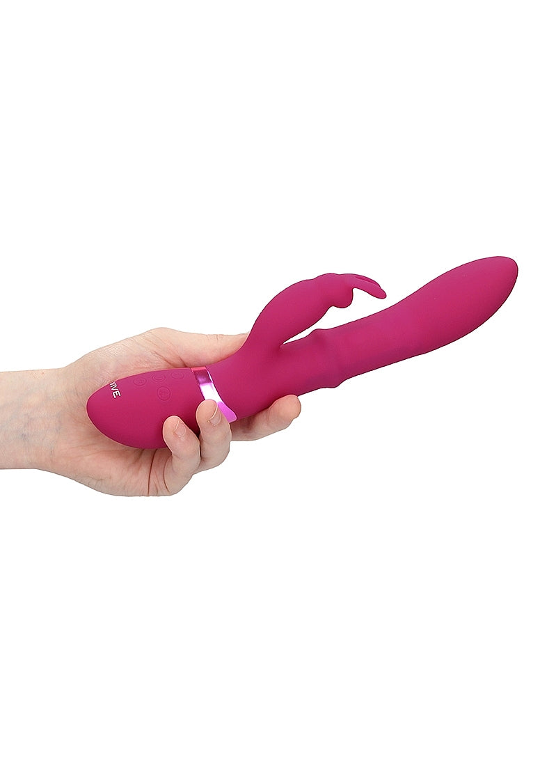 Shots Toys | VIVE Halo G-Spot Rabbit Vibrator with Stimulating Ring Pink