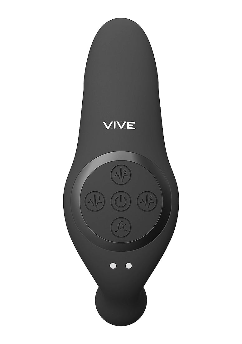 Shots Toys | VIVE Kata Pulse Wave G-Spot Clitoral Anal Triple Vibrator Black w Remote