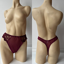 AAPD | Burgundy Lace G-String Medium 20 Pc Bag