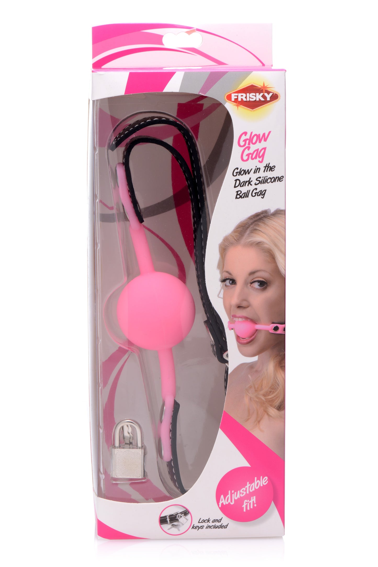 Frisky Glow Gag Glow in the Dark Silicone Ball Gag