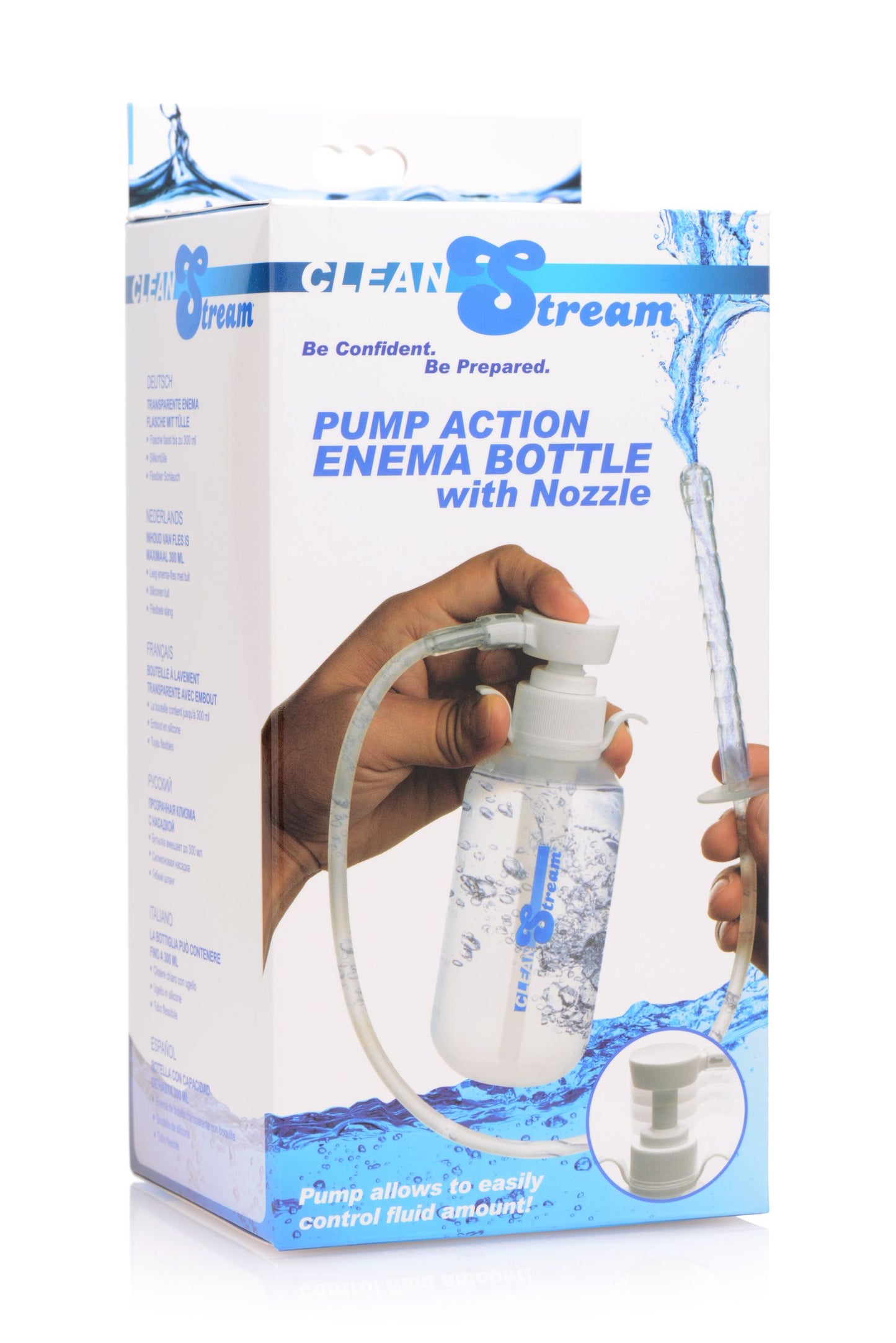 CleanStream Pump Action Enema 300ml Bottle with Nozzle