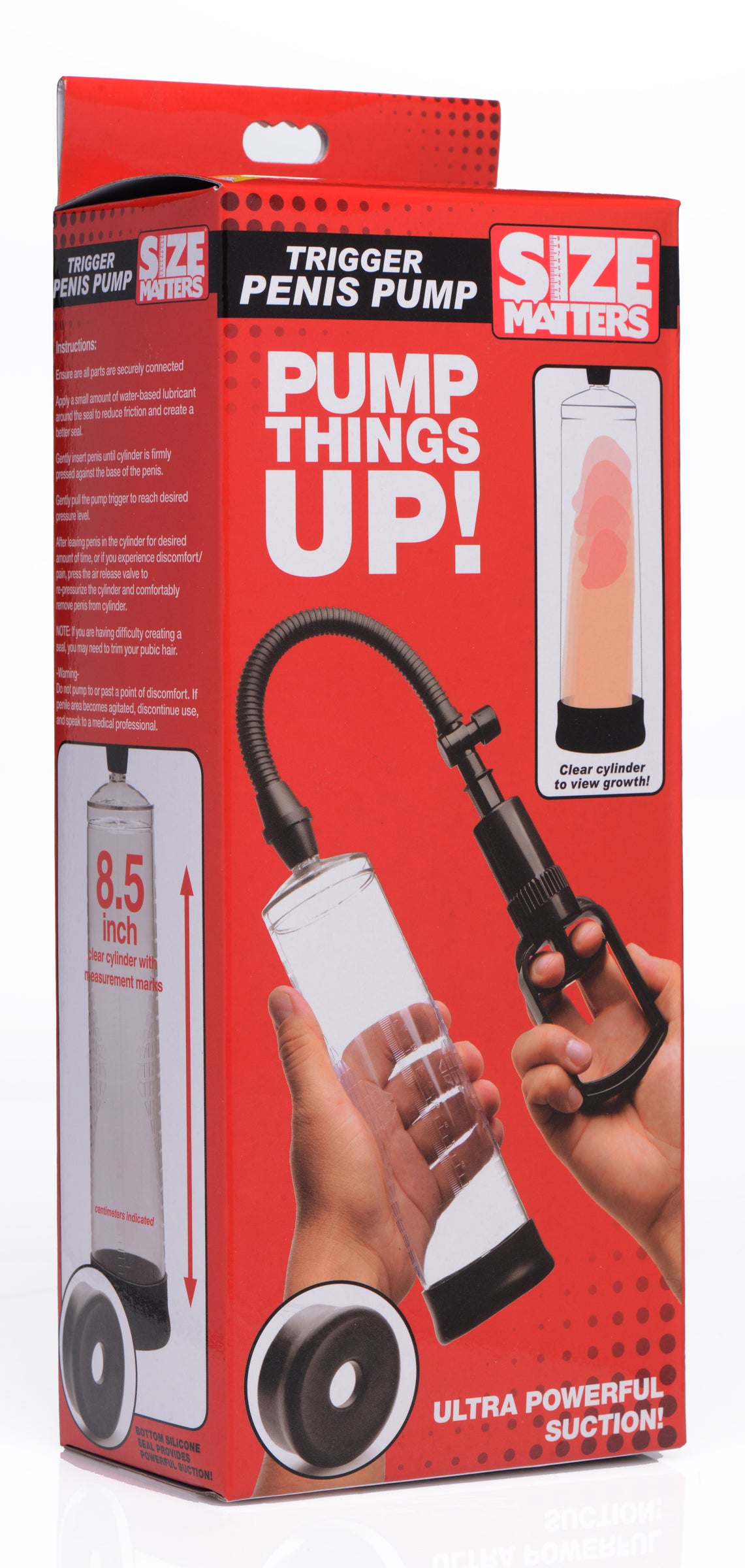 Size Matters Trigger Penis Pump - Clear Penis Pump