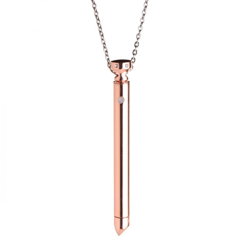 Charmed 7X Vibrating Necklace Rose Gold 11cm USB Rechargeable Vibrating Necklace