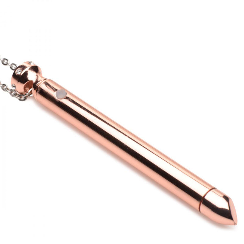 Charmed 7X Vibrating Necklace Rose Gold 11cm USB Rechargeable Vibrating Necklace