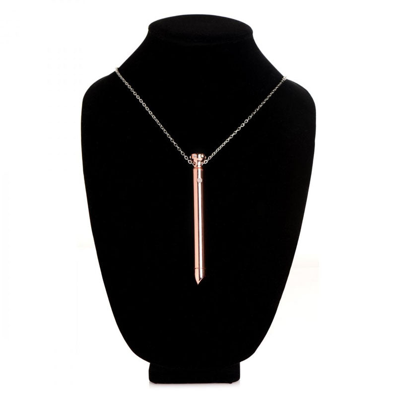 Charmed 7X Vibrating Necklace Rose Gold 11cm USB Rechargeable Vibrating Necklace