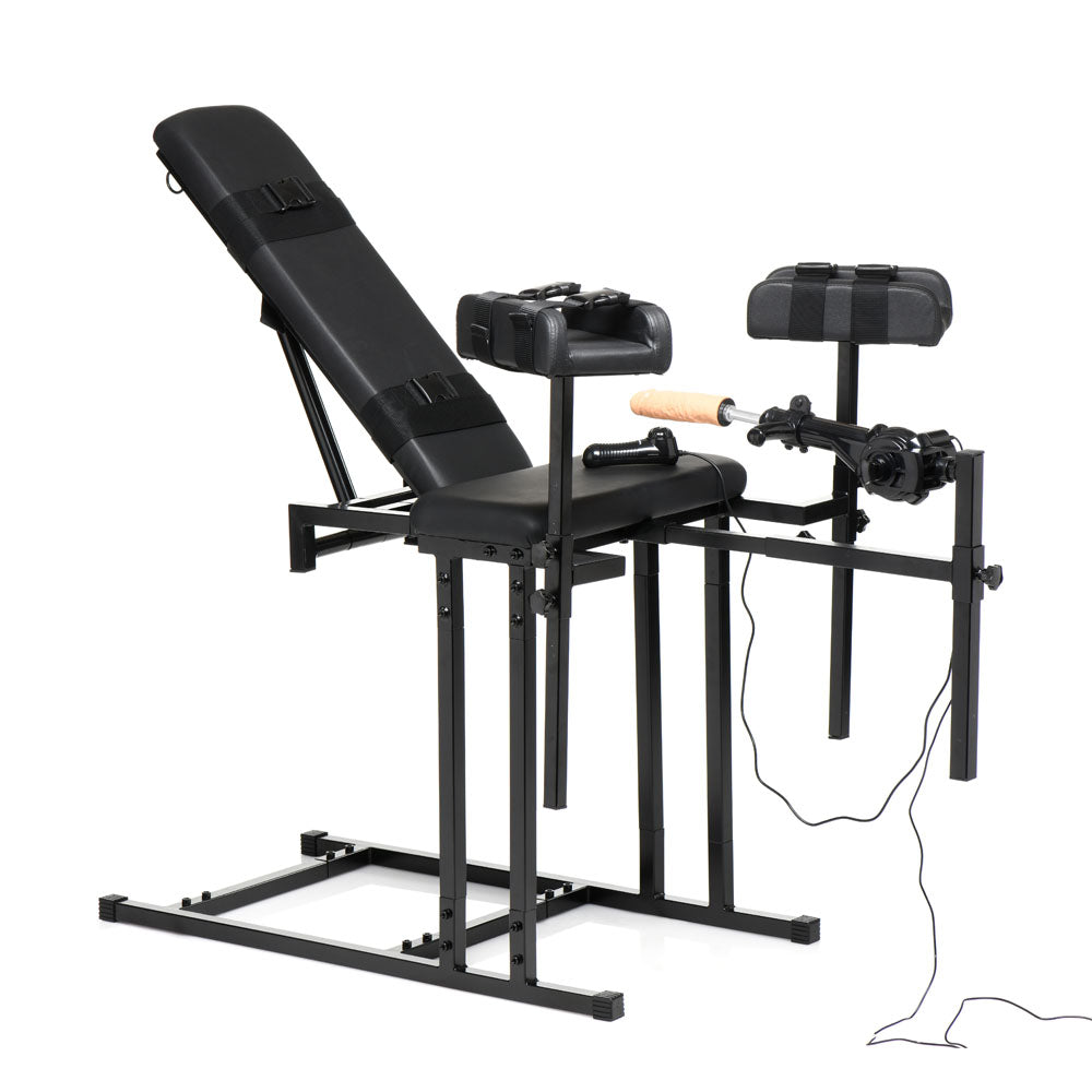 Master Series Ultimate Obedience Chair with Sex Machine