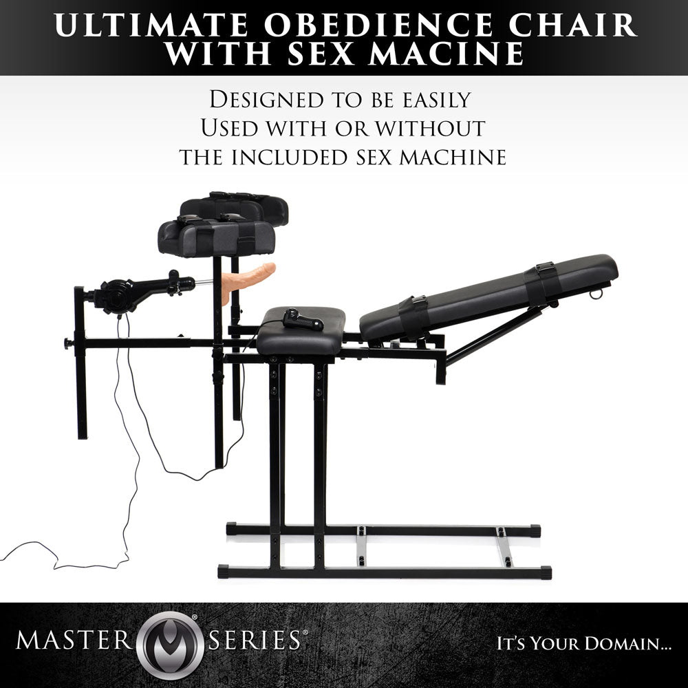 Master Series Ultimate Obedience Chair with Sex Machine