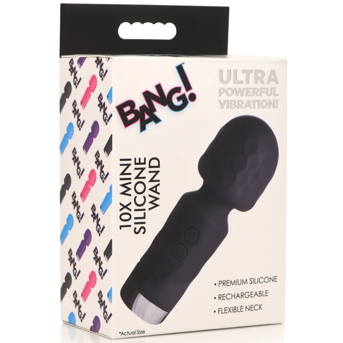 XR Brands | BANG! 10X Mini Silicone Wand Vibrator - Black