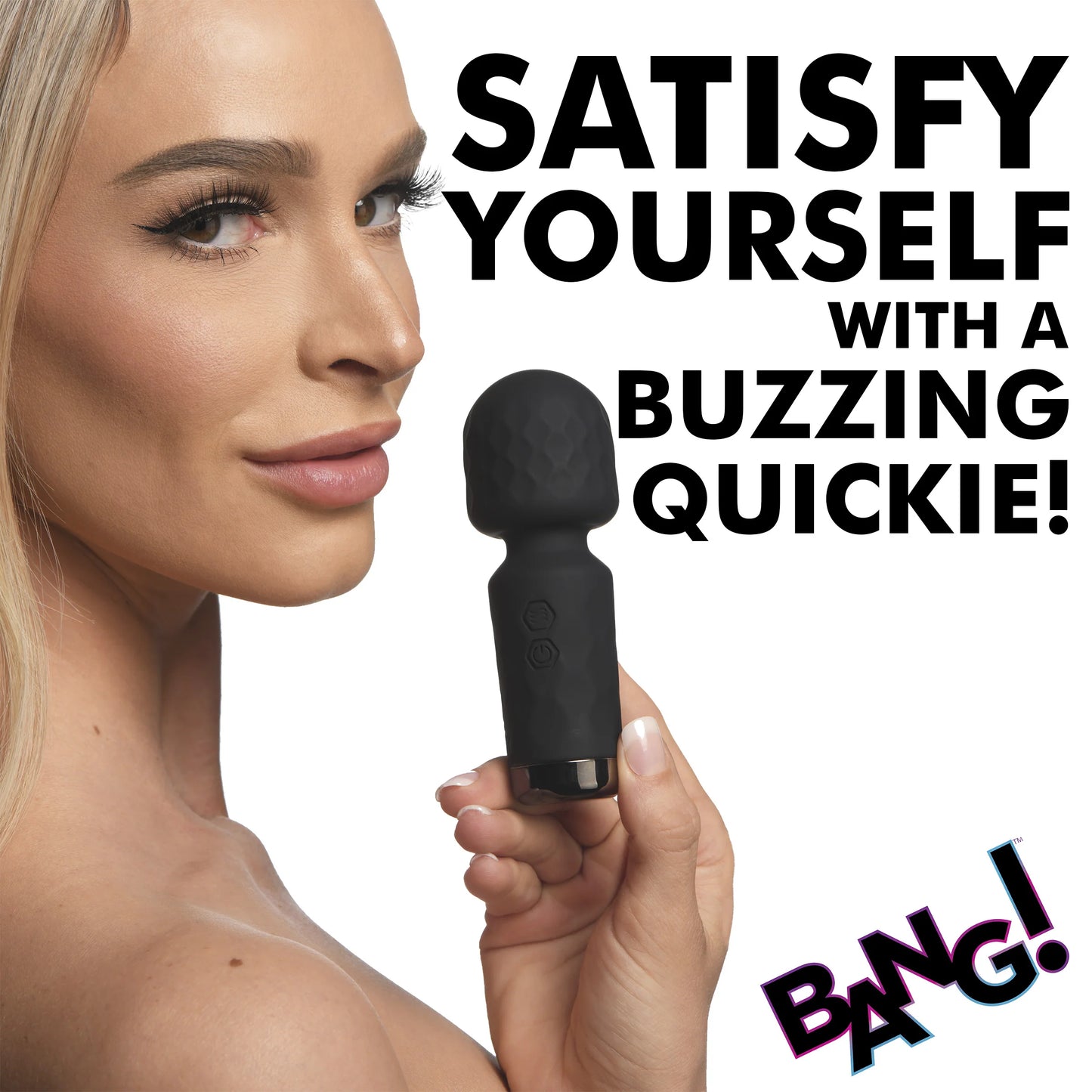 XR Brands | BANG! 10X Mini Silicone Wand Vibrator - Black