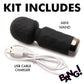 XR Brands | BANG! 10X Mini Silicone Wand Vibrator - Black