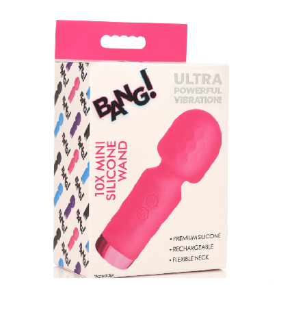 XR Brands | BANG! 10X Mini Silicone Wand Vibrator - Pink