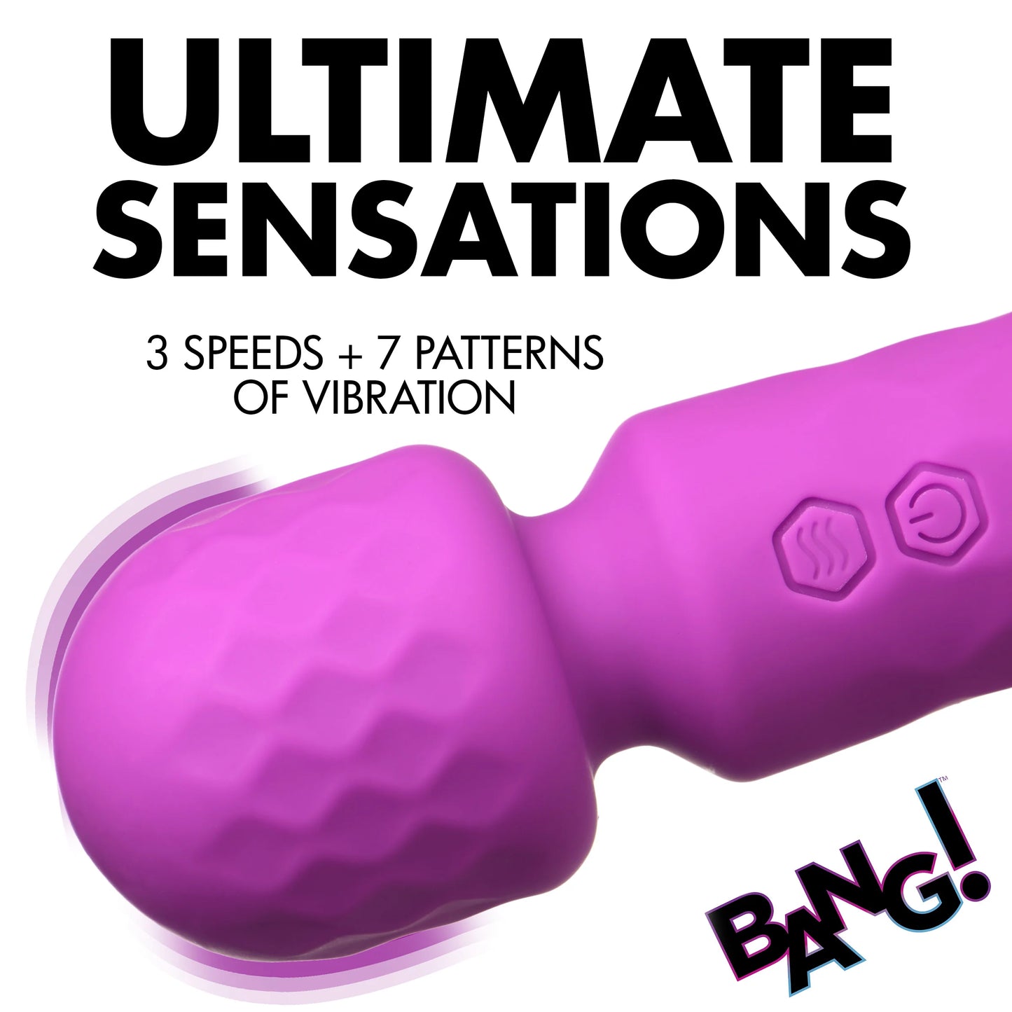 XR Brands | BANG! 10X Mini Silicone Wand Vibrator - Purple